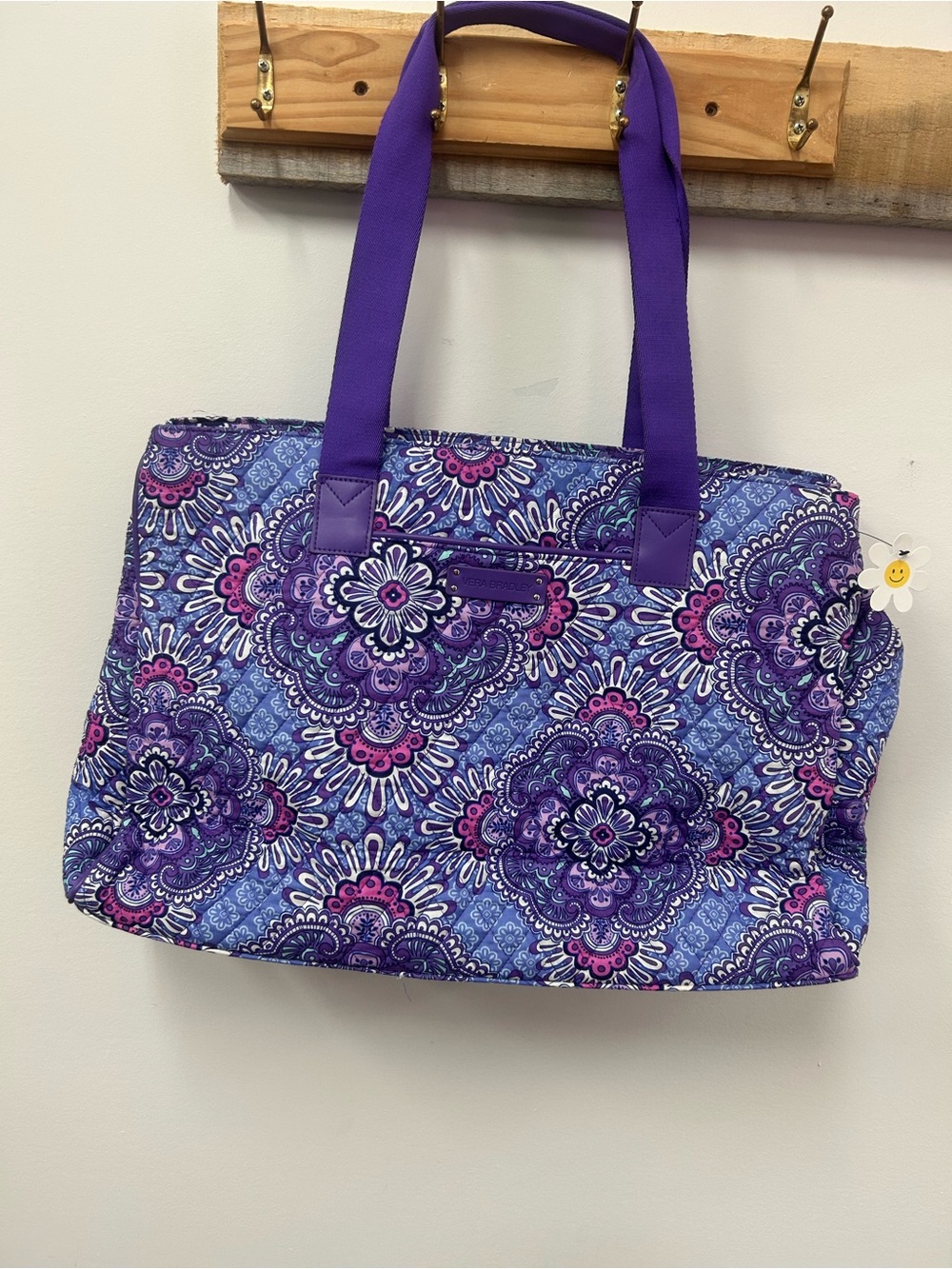 NWT Vera Bradley Blue and Purple Floral Quilted Tote